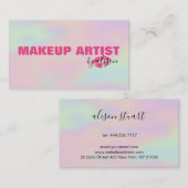 Achtergrond hologram visitekaartje (Voorkant / Achterkant)