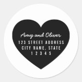 Achtergrond hoofdkwartier — Naam retouradres Ronde Sticker (Voorkant)