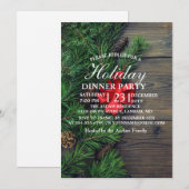 Achtergrond hout met kerstthema kaart (Voorkant / Achterkant)