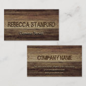 Achtergrond hout visitekaartje (Voorkant / Achterkant)