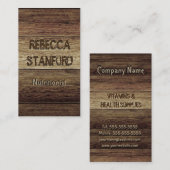 Achtergrond houten plaat visitekaartje (Voorkant / Achterkant)