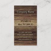 Achtergrond houten plaat visitekaartje (Achterkant)