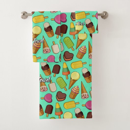 Achtergrond Ice Cream Bad Handdoek (Insitu)
