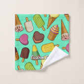 Achtergrond Ice Cream Bad Handdoek (Wasdoekje)
