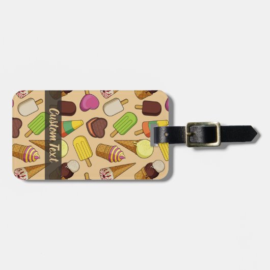 Achtergrond Ice Cream Bagagelabel (Voorkant horizontaal)