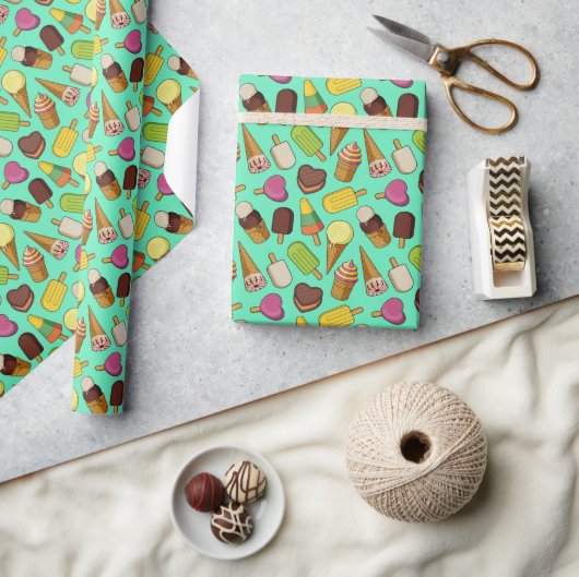 Achtergrond Ice Cream Cadeaupapier (Crafts)