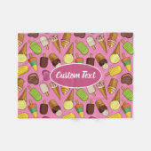 Achtergrond Ice Cream Fleece Deken (Voorkant (Horizontaal))