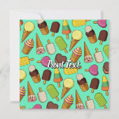 Achtergrond Ice Cream Kaart (Voorkant)