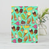 Achtergrond Ice Cream Kaart (Staand voorkant)