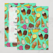 Achtergrond Ice Cream Kaart (Voorkant / Achterkant)