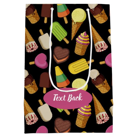 Achtergrond Ice Cream Medium Cadeauzakje (Achterkant)