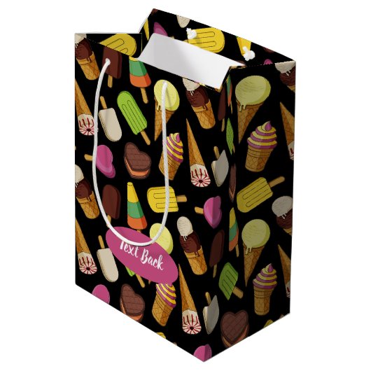 Achtergrond Ice Cream Medium Cadeauzakje (Achterkant Gekanteld)