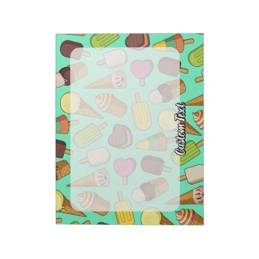 Achtergrond Ice Cream Notitieblok (Linkerzijde)
