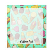 Achtergrond Ice Cream Notitieblok (Voorkant)