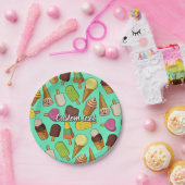 Achtergrond Ice Cream Papieren Bordje (Feest)
