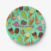 Achtergrond Ice Cream Papieren Bordje (Voorkant)