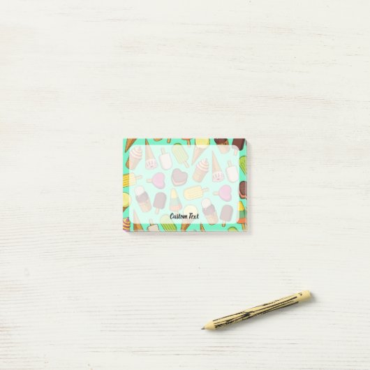Achtergrond Ice Cream Post-it® Notes (Op bureau)