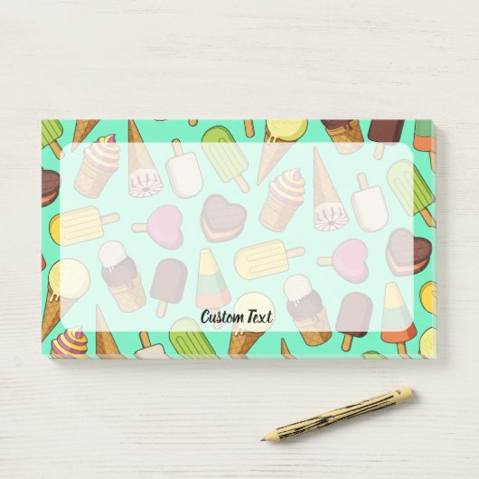 Achtergrond Ice Cream Post-it® Notes (Op bureau)