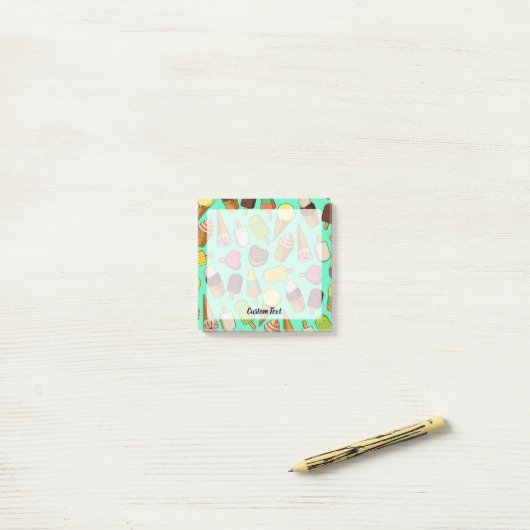 Achtergrond Ice Cream Post-it® Notes (Op bureau)
