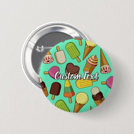 Achtergrond Ice Cream Ronde Button 5,7 Cm (Voorkant /achterkant)