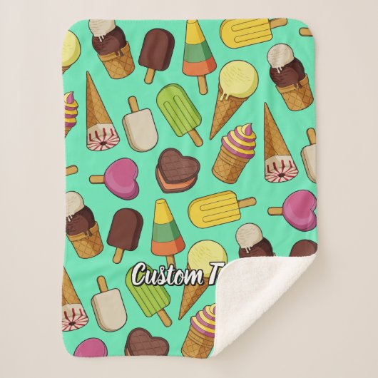 Achtergrond Ice Cream Sherpa Deken (Voorkant)