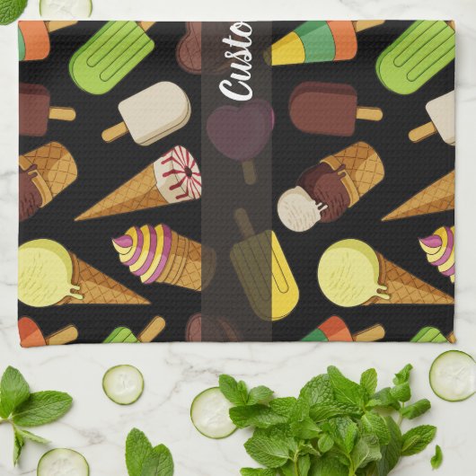 Achtergrond Ice Cream Theedoek (Gevouwen)