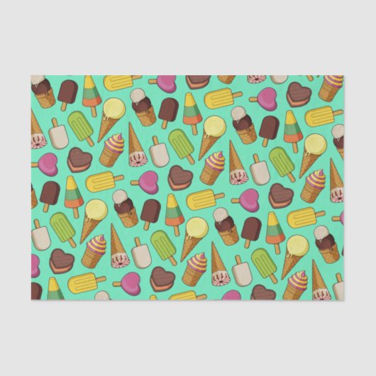 Achtergrond Ice Cream Tissuepapier (Voorkant)
