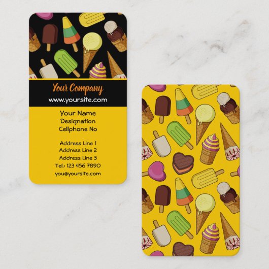 Achtergrond Ice Cream Visitekaartje (Voorkant / Achterkant)