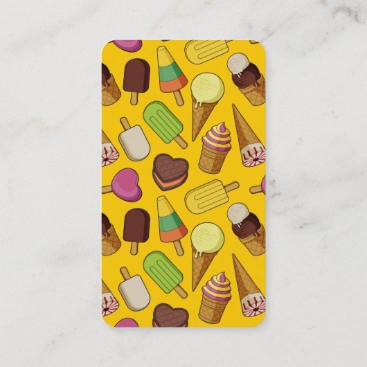 Achtergrond Ice Cream Visitekaartje (Achterkant)