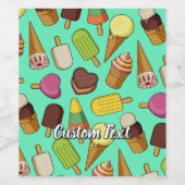 Achtergrond Ice Cream Wijn Etiket (Enkel label)