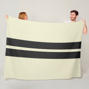Achtergrond in elke kleur & zwarte race strepen op fleece deken