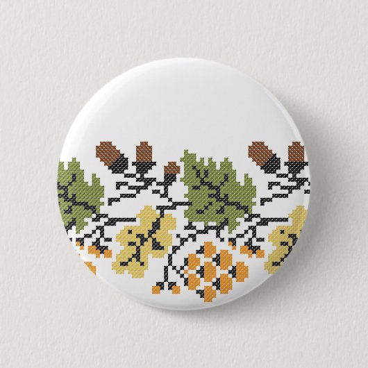 Achtergrond in het najaar ronde button 5,7 cm (Voorkant)