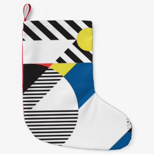 Achtergrond in retro moderne stijl kleine kerstsok