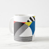 Achtergrond in retro moderne stijl koffiemok (Voorkant links)