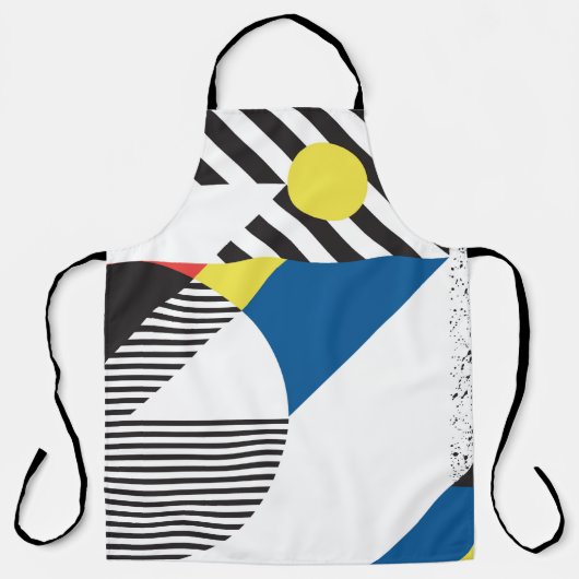 Achtergrond in retro moderne stijl schort (Voorkant)