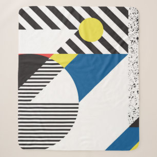 Achtergrond in retro moderne stijl sherpa deken