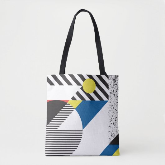 Achtergrond in retro moderne stijl tote bag (Voorkant)