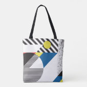 Achtergrond in retro moderne stijl tote bag (Achterkant)