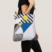 Achtergrond in retro moderne stijl tote bag (Dichtbij)