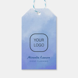 Achtergrond in waterverf cadeaulabel