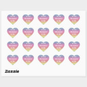 Achtergrond in waterverf - Personaliseer je eigen Hart Sticker (Vel)