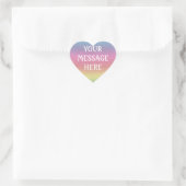 Achtergrond in waterverf - Personaliseer je eigen Hart Sticker (Tas)