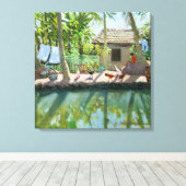 Achtergrond India Canvas Afdruk (Insitu (Houten vloer))