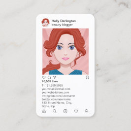 Achtergrond installagram Style Washi Visitekaartje