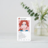 Achtergrond installagram Style Washi Visitekaartje (Staand voorkant)