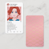 Achtergrond installagram Style Washi Visitekaartje (Voorkant / Achterkant)