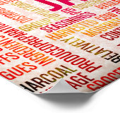 Achtergrond Japans menu voor eten en snijden Poster (Hoek)