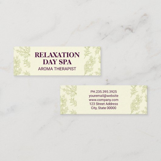 Achtergrond Juniper Branches Mini Visitekaartje (Voorkant / Achterkant)