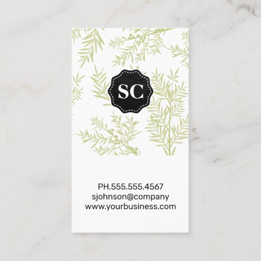 Achtergrond Juniper Branches Visitekaartje (Achterkant)