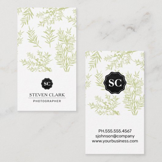 Achtergrond Juniper Branches Visitekaartje (Voorkant / Achterkant)